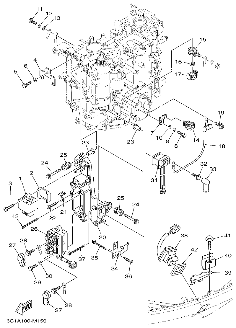 Yamaha FT50JET, FT60GET ELECTRICAL 2 parts diagram